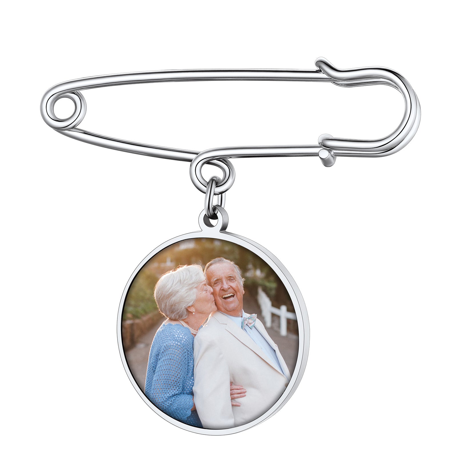 Memorial Photo Brooch Pin - Wedding Keepsake Gift