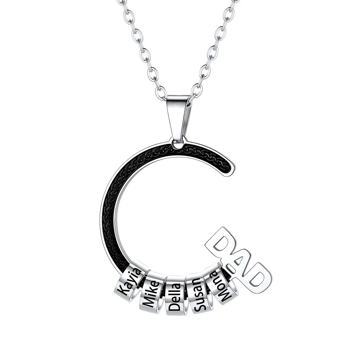 Custom 5 Beads Dad Necklace for men BSP210071