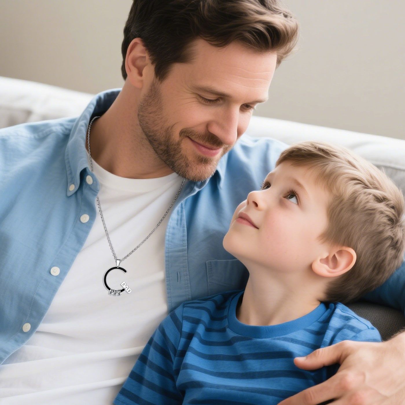 Custom Name Beads Dad Necklace BSP210071