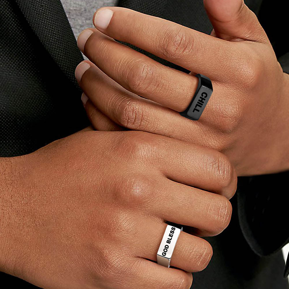 Personalized 7mm Minimalist Band Ring for Men Women