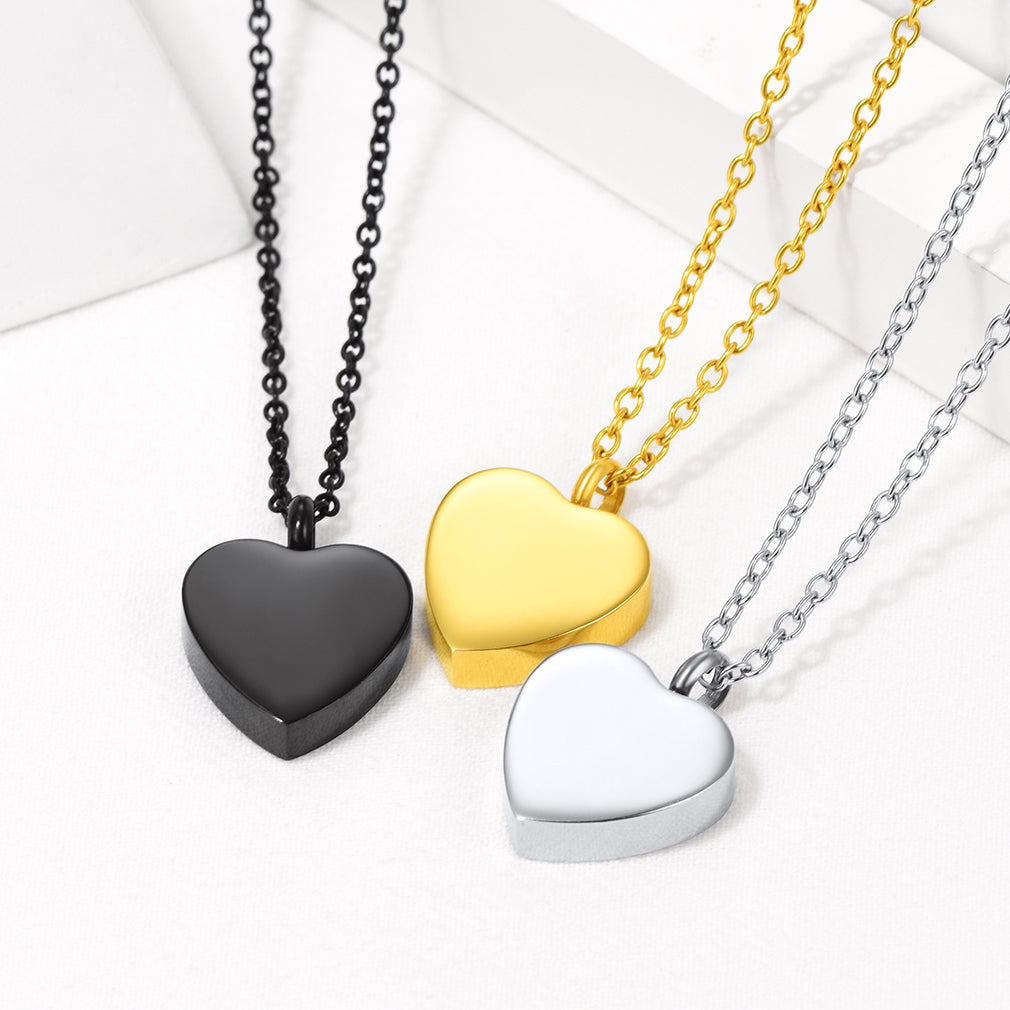 Customized Heart Shaped Urn Necklaces for Ashes Cremation Jewelry