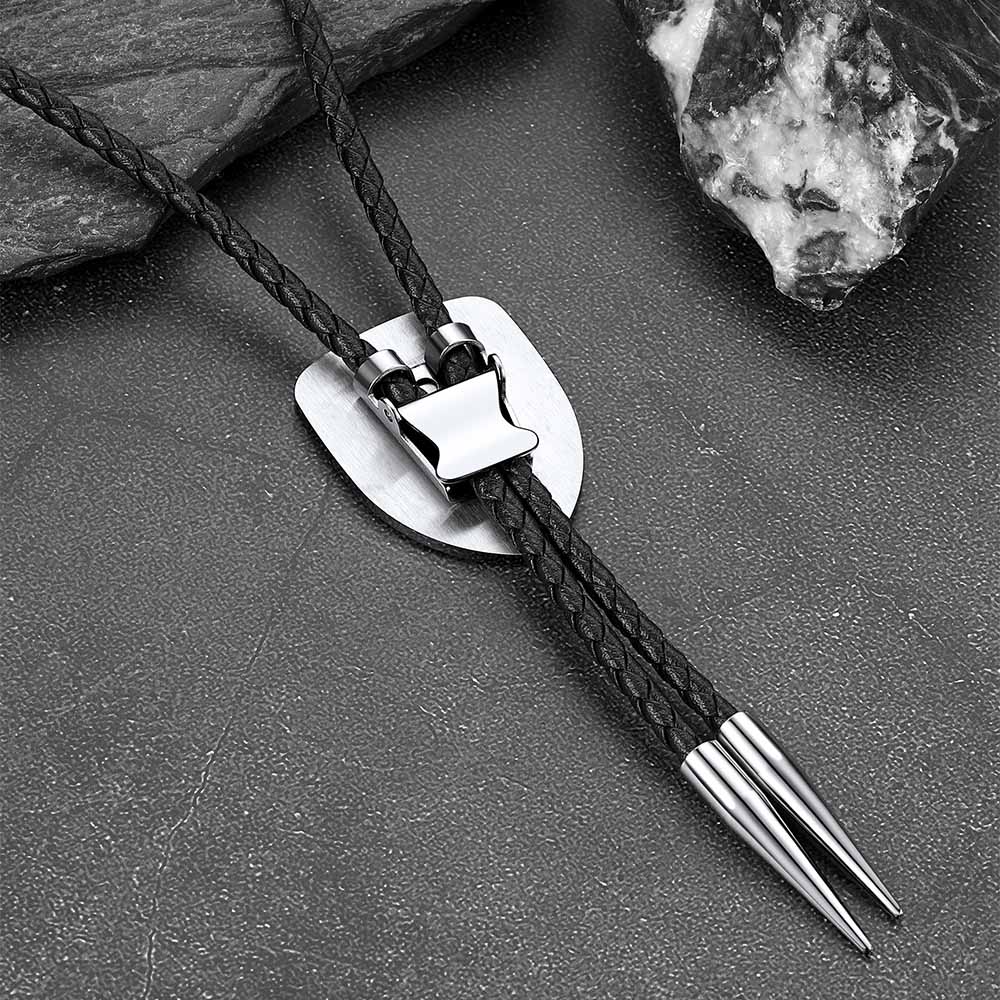 Customized Vintage Photo Bolo Ties Genuine Leather Necktie FaithHeart