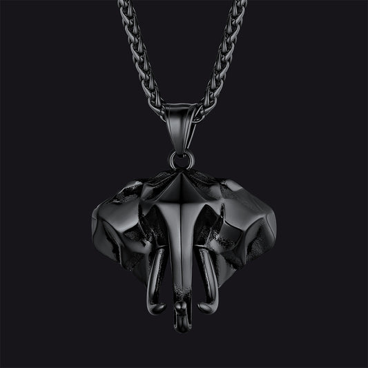 Stainless Steel Elephant African Animals Hip Hop Necklaceimg