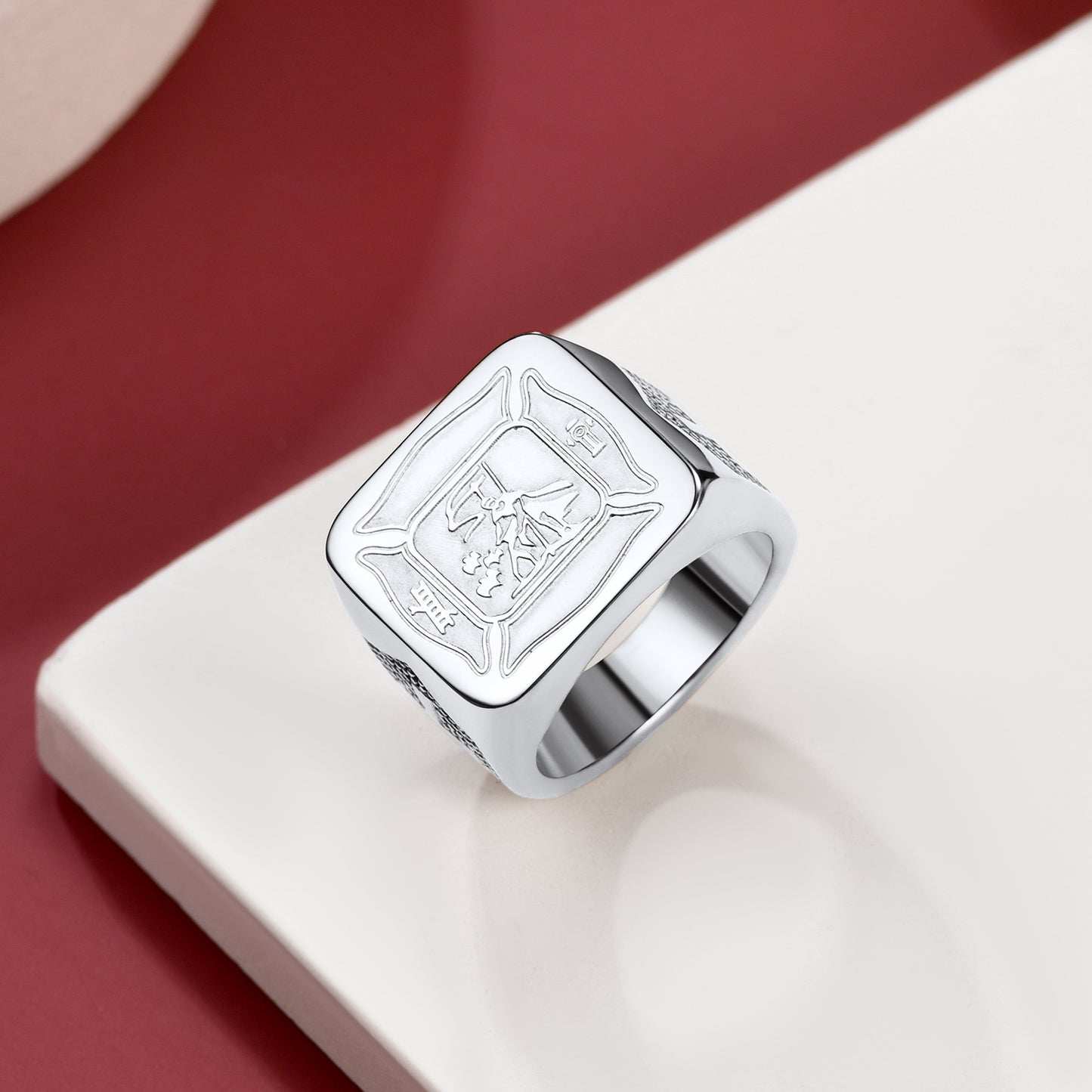 FaithHeart Saint Michael Catholic Protector Stainless Steel Ring FaithHeart
