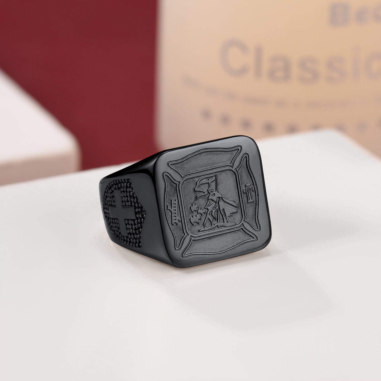 FaithHeart Saint Michael Catholic Protector Stainless Steel Ring FaithHeart