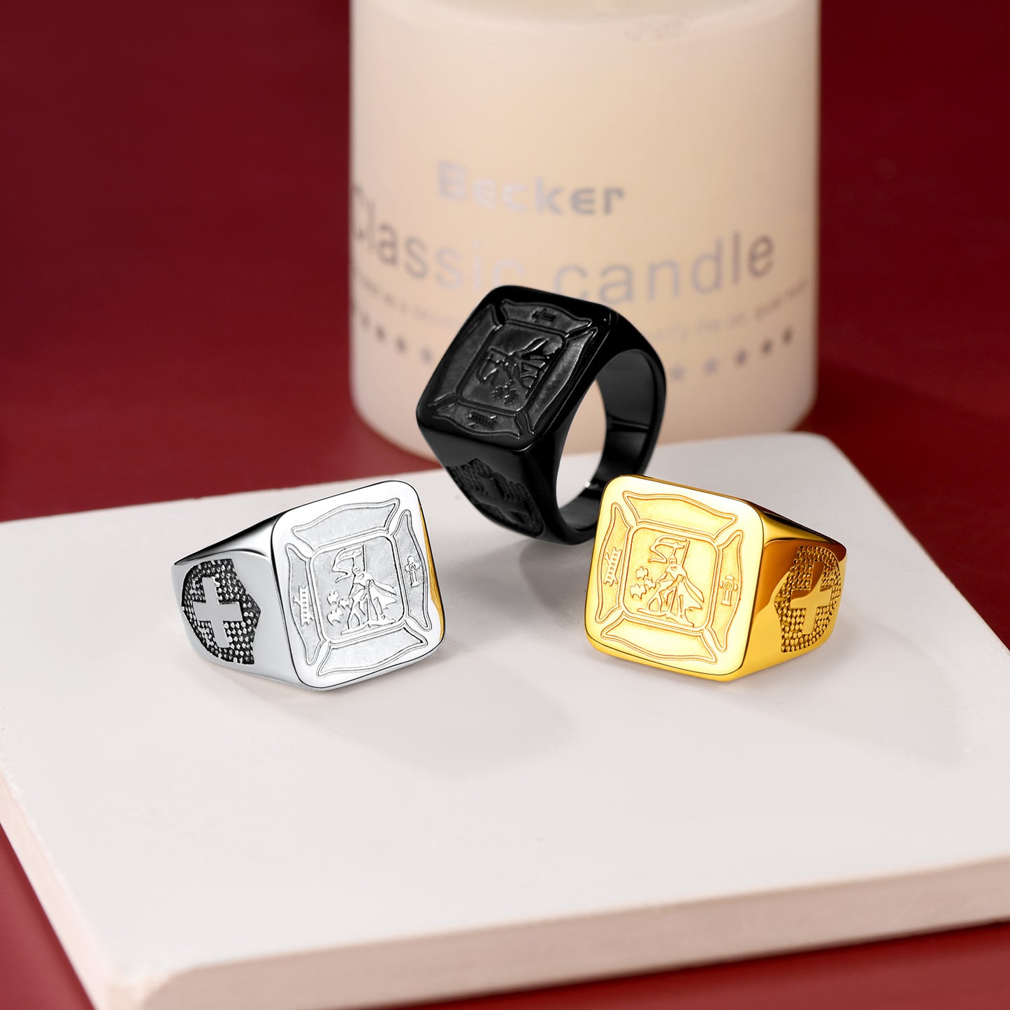 FaithHeart Saint Michael Catholic Protector Stainless Steel Ring FaithHeart