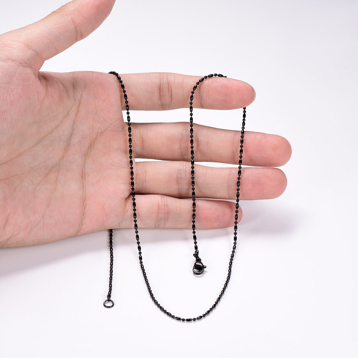 1.5MM Stainless Steel Slim Rope Chain Necklace for Men Women