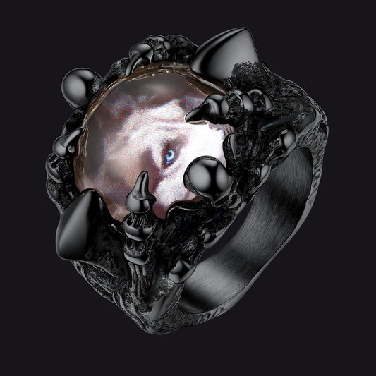 Gothic Custom Devil Evil Eye Picture Ring For Menimg