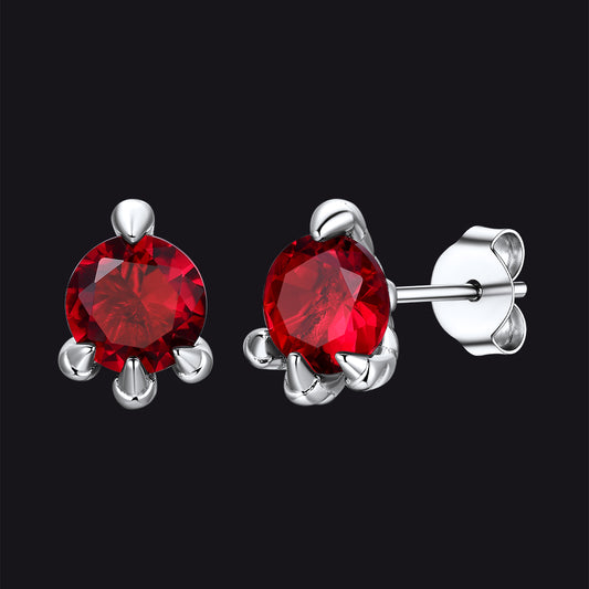 Gothic Cubic Zirconia Dragon Claw Earrings for Menimg