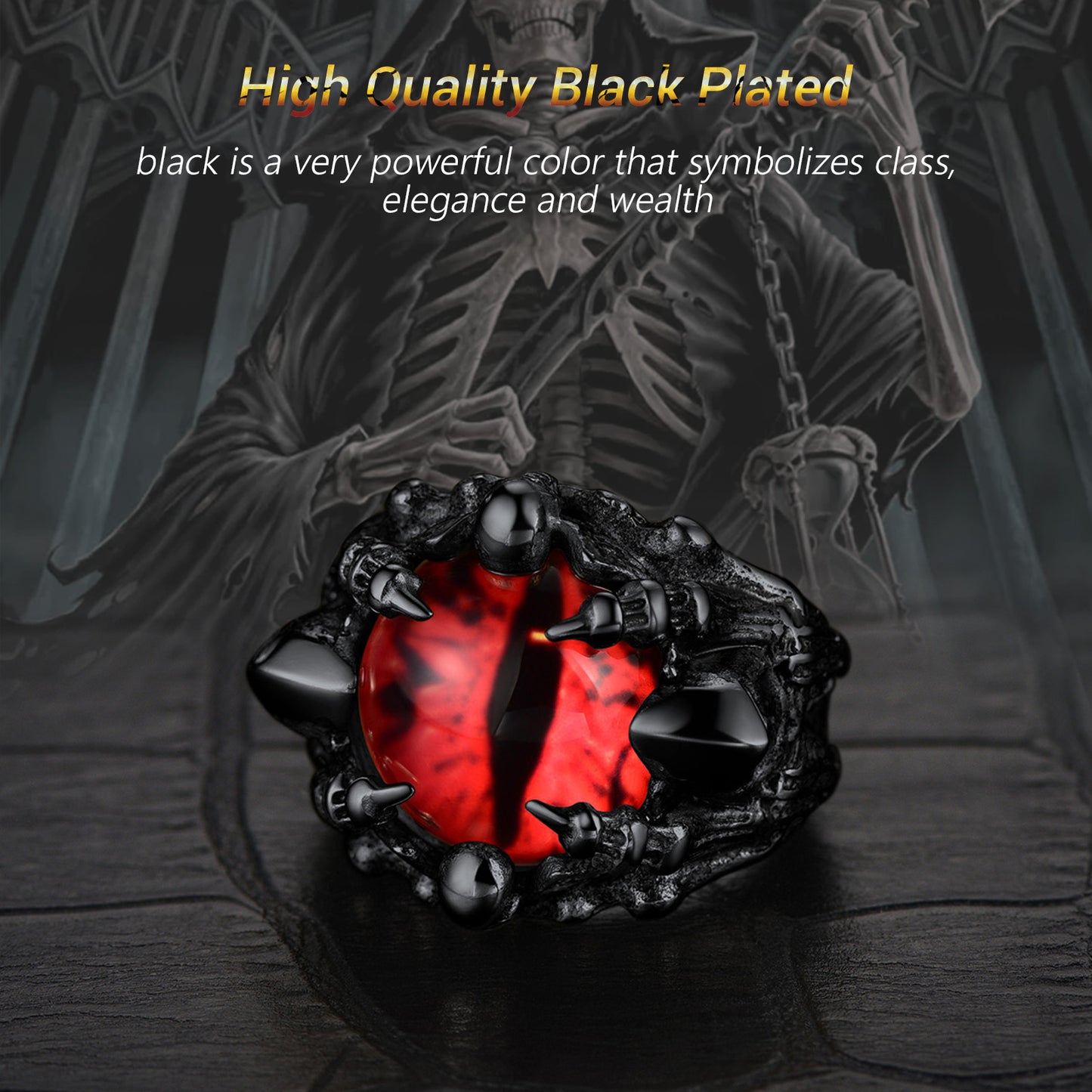 Biker Eye of Sauron Ring Dragon Claw Ring For Men