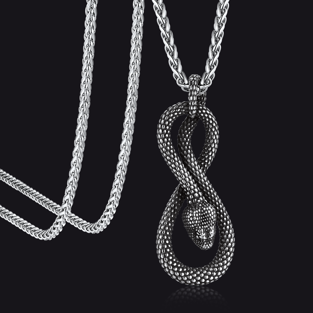 Ouroboros Necklace: Gothic Men's Jewelry – FaithHeart Jewelry