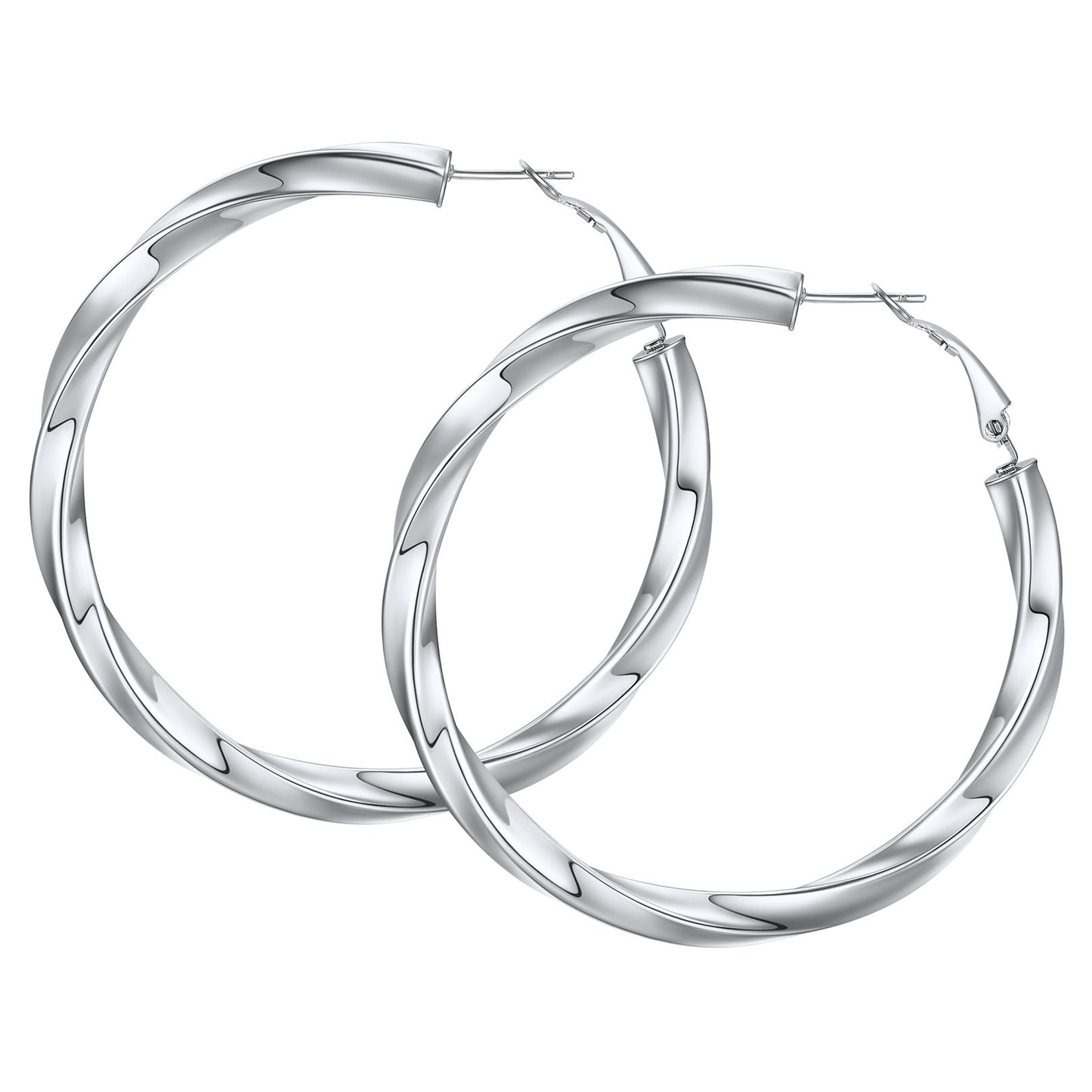 Thick Hoops Loop Earrings for Women Girls