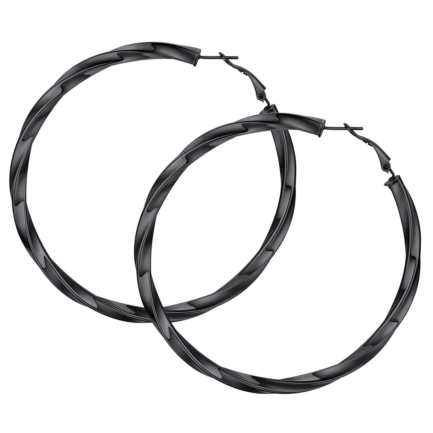 Thick Hoops Loop Earrings for Women Girls