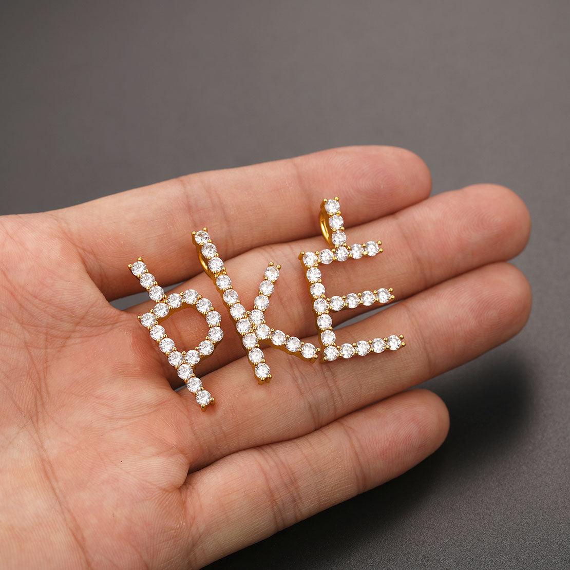 CZ Initial Tennis Letter Necklace