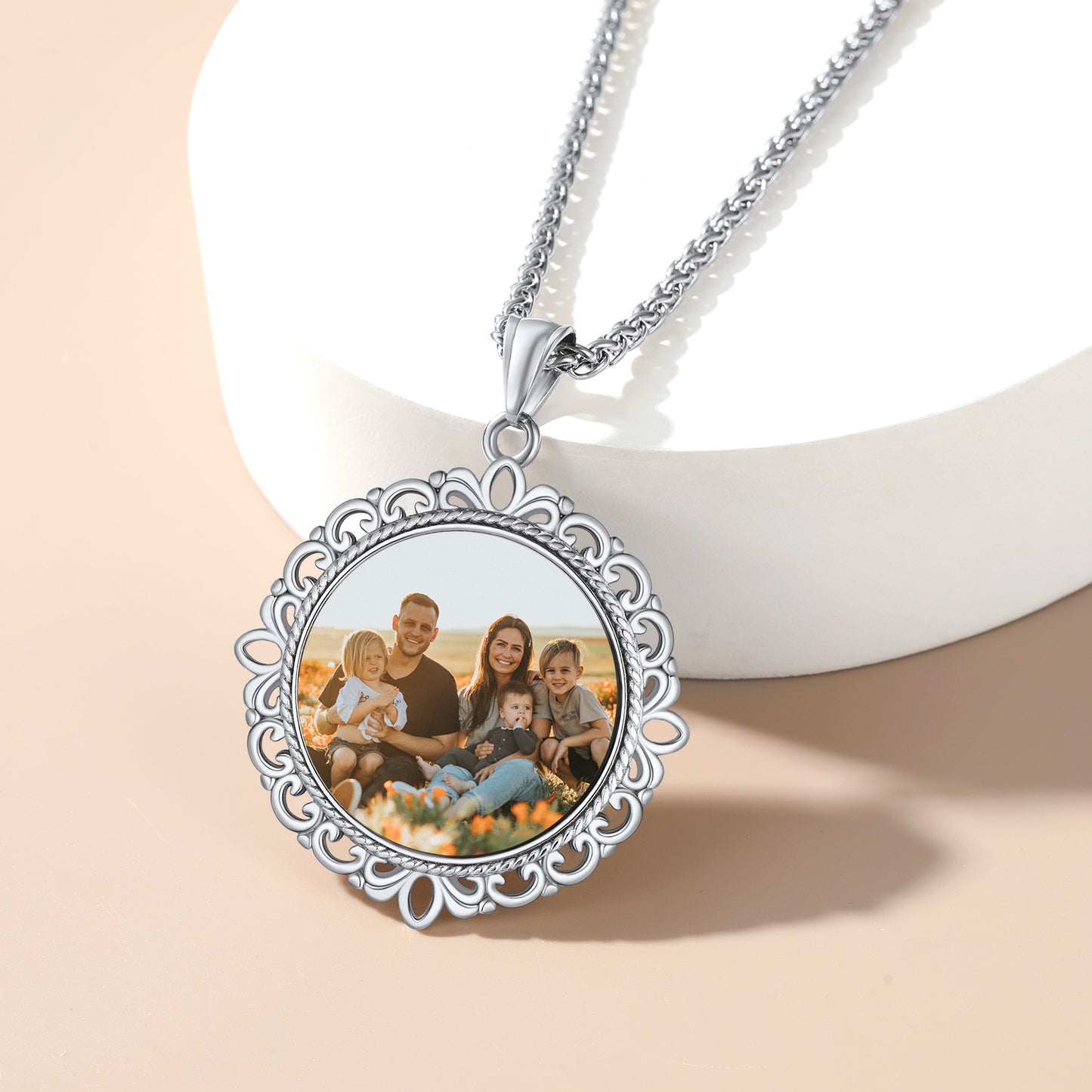 Custom Family Photo Pendant Necklace