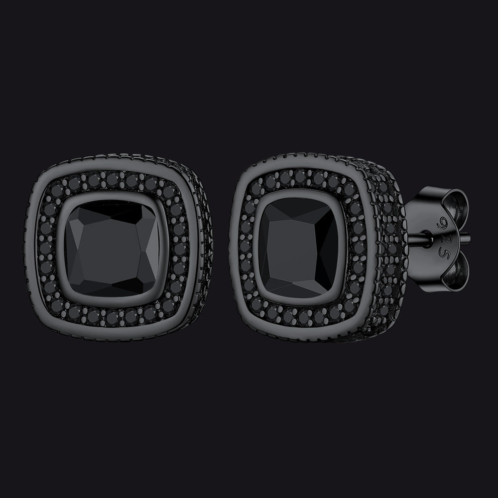FaithHeart BLack Cubic Zirconia Stud Earrings