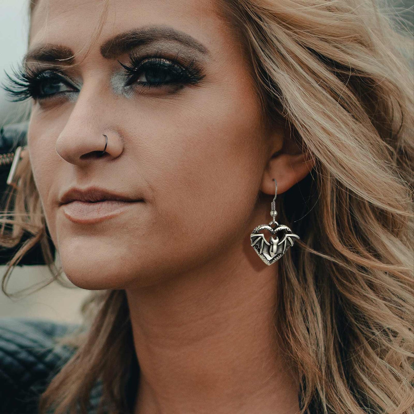 FaithHeart Bat Earrings