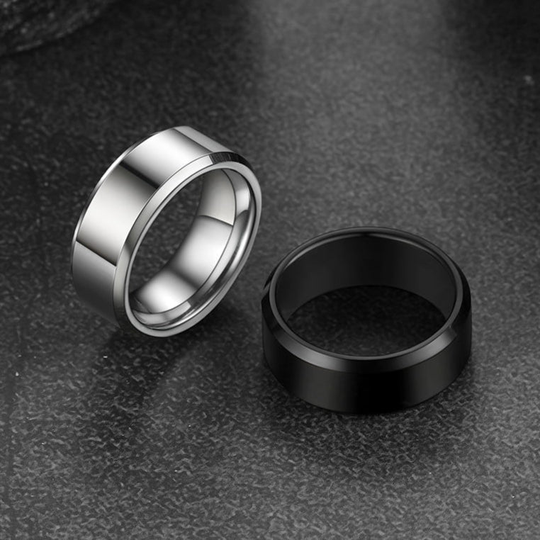 FaithHeart Beveled Edge Band Ring