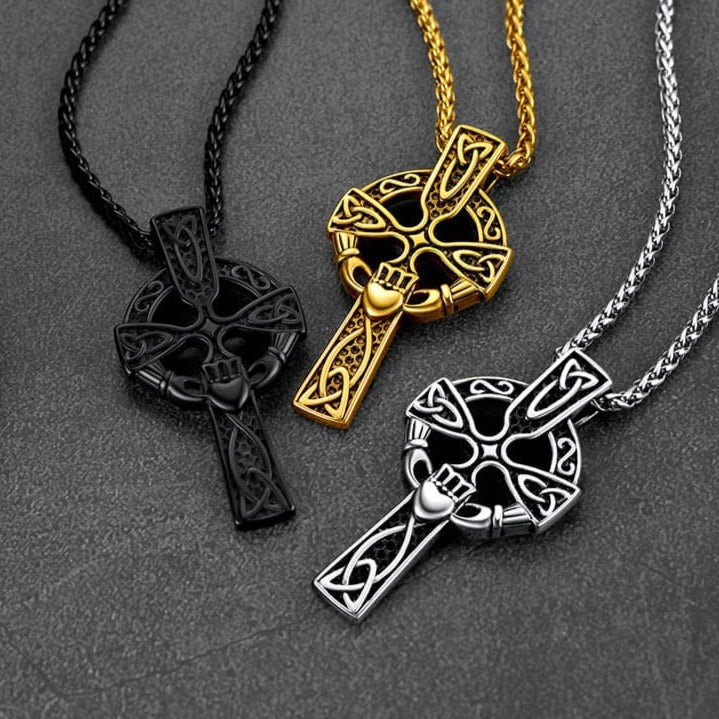FaithHeart Celtic Cross Pendant Necklace