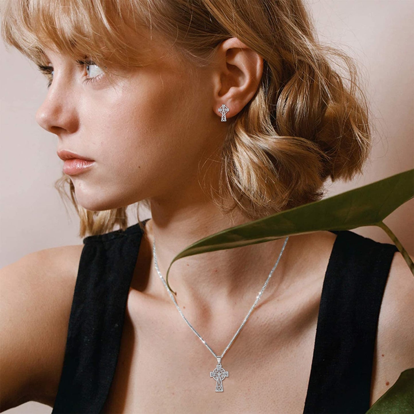 FaithHeart Celtic Knot Cross Necklace