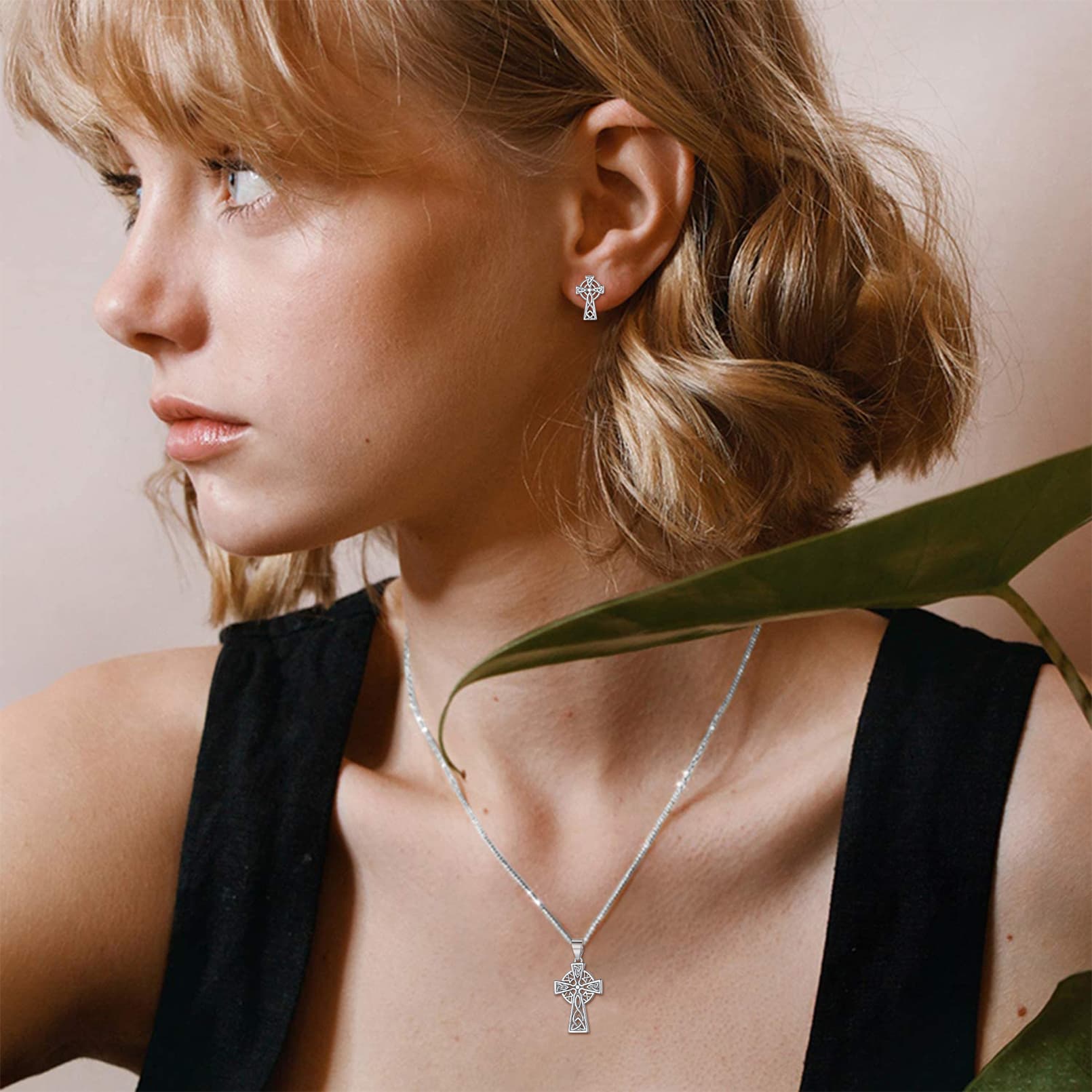 FaithHeart Celtic Knot Cross Necklace