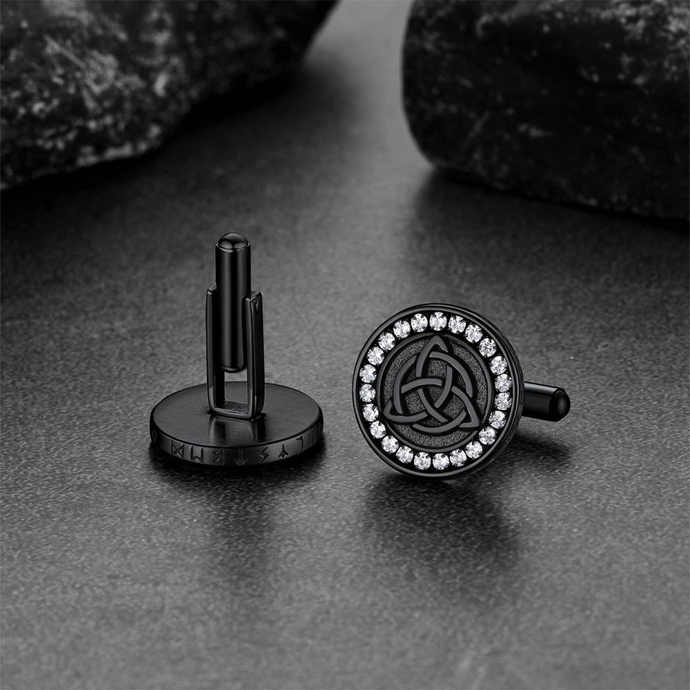 FaithHeart Celtic Knot Runes Cufflinks