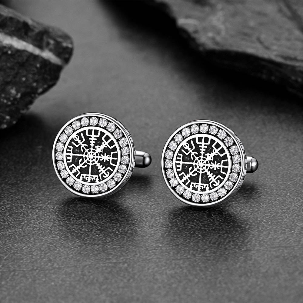 FaithHeart Compass Runes Cufflinks