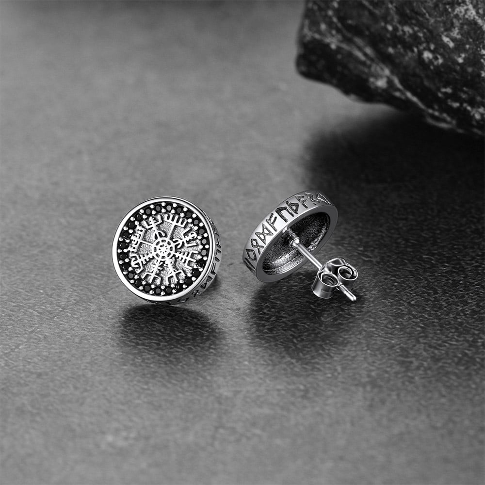FaithHeart Compass Stud Earrings
