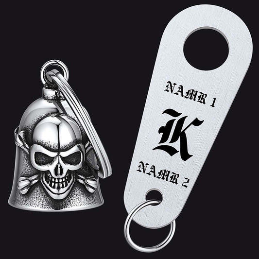 FaithHeart Crossbones Skull Motorcycle Bell for Bikersimg