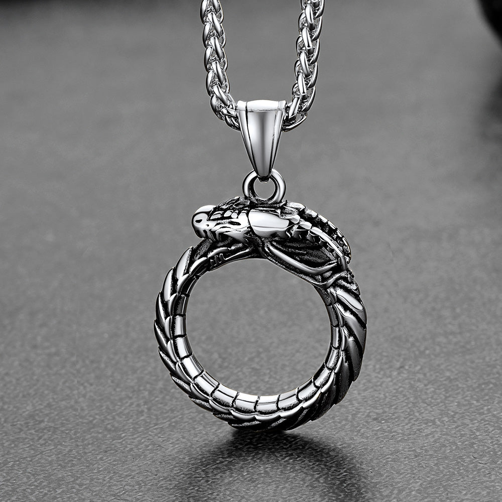 FaithHeart Dragon Circle Necklace