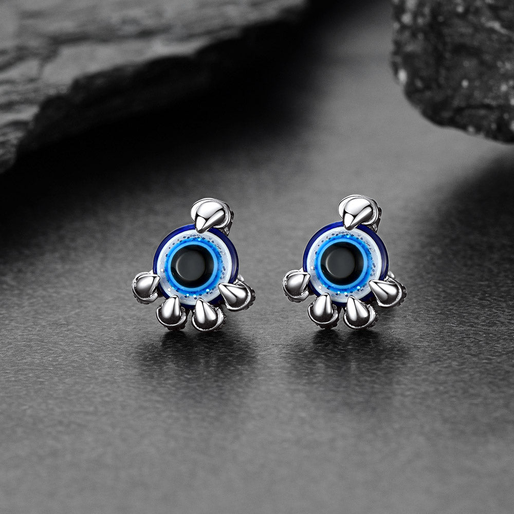 FaithHeart Dragon Claw Evil Eye Stud Earrings