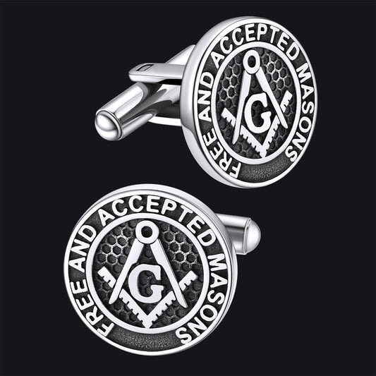 FaithHeart Freemason Amulet Cufflinks For Menimg