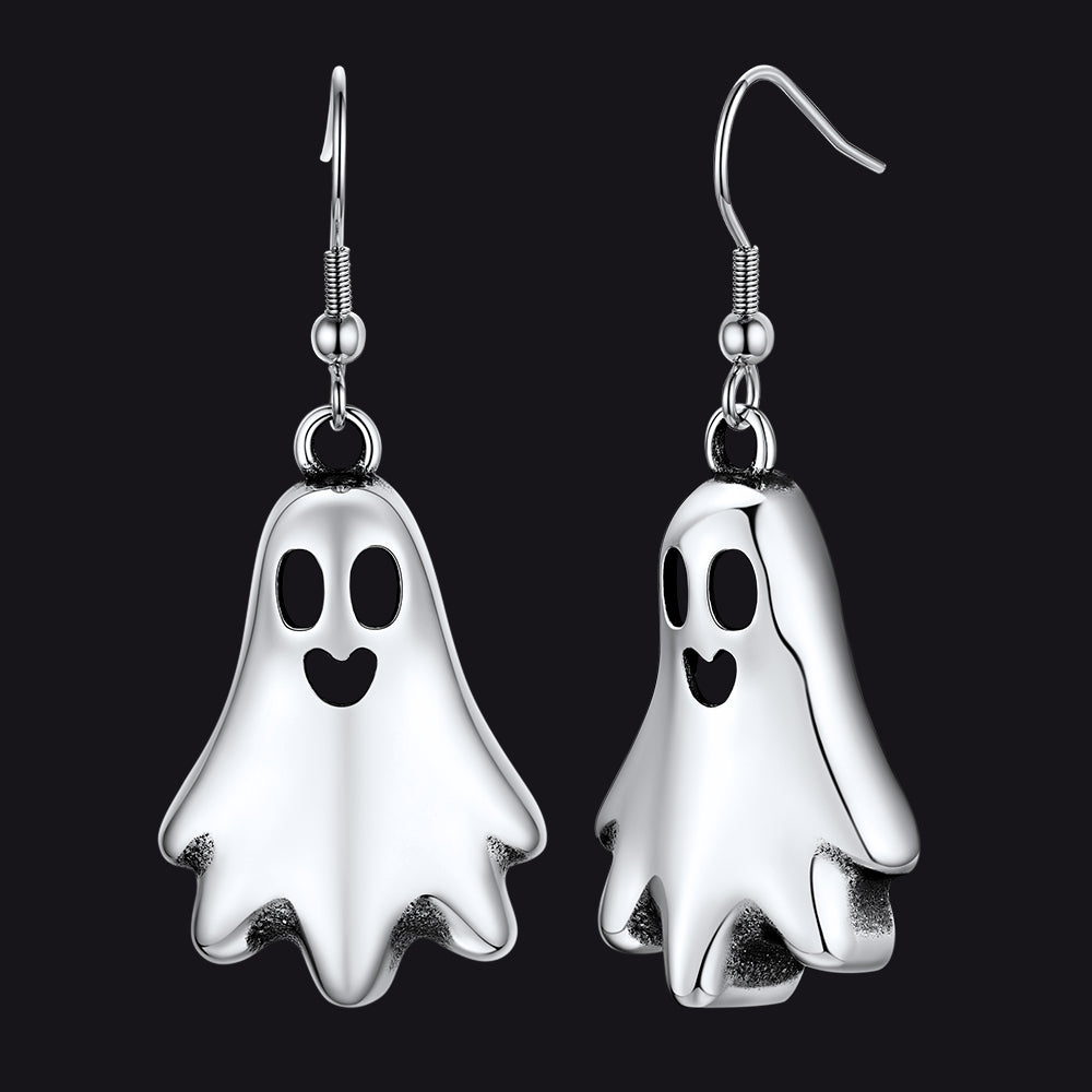FaithHeart Ghost Dangle Earrrings Stainless Steel