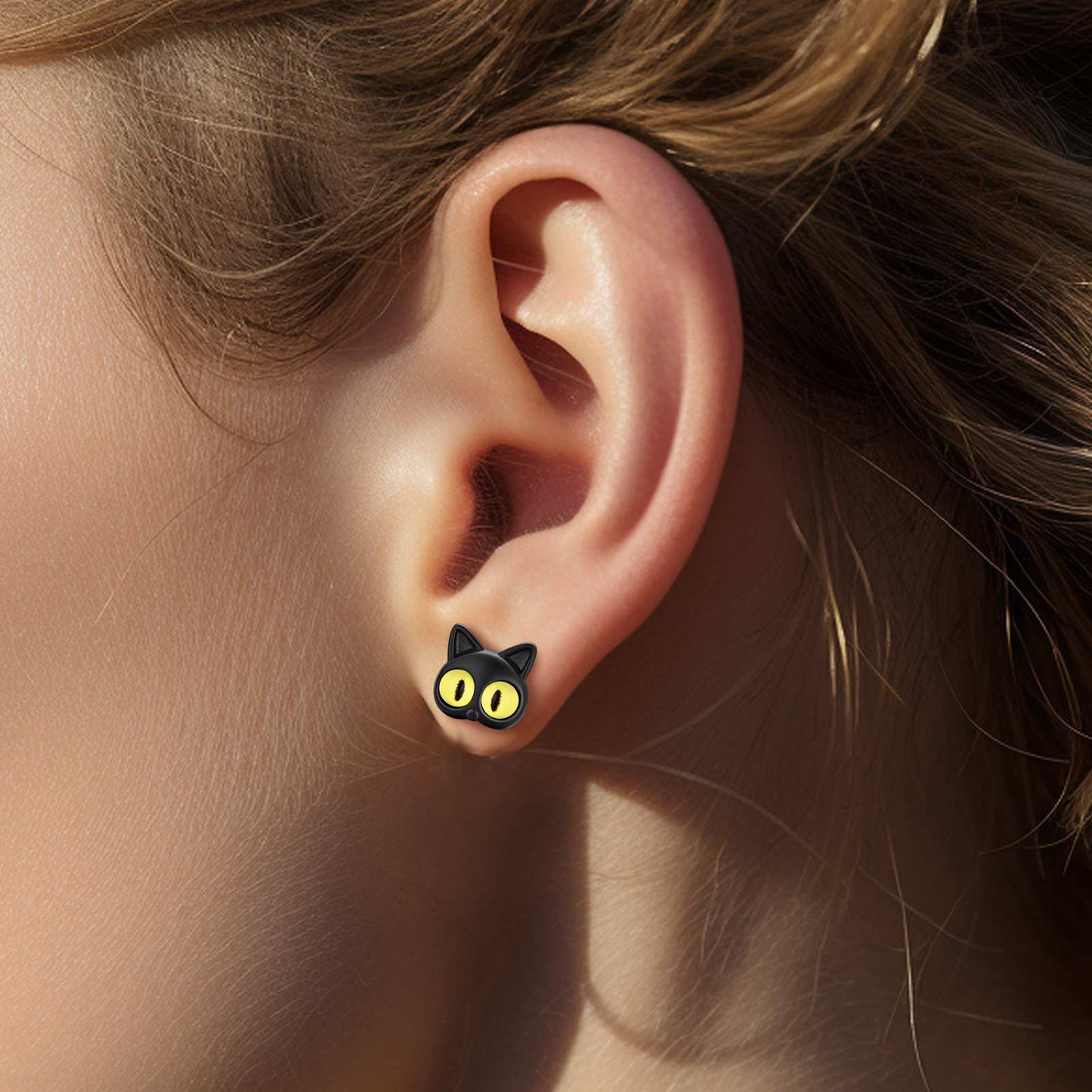 FaithHeart Halloween Cat Earrings