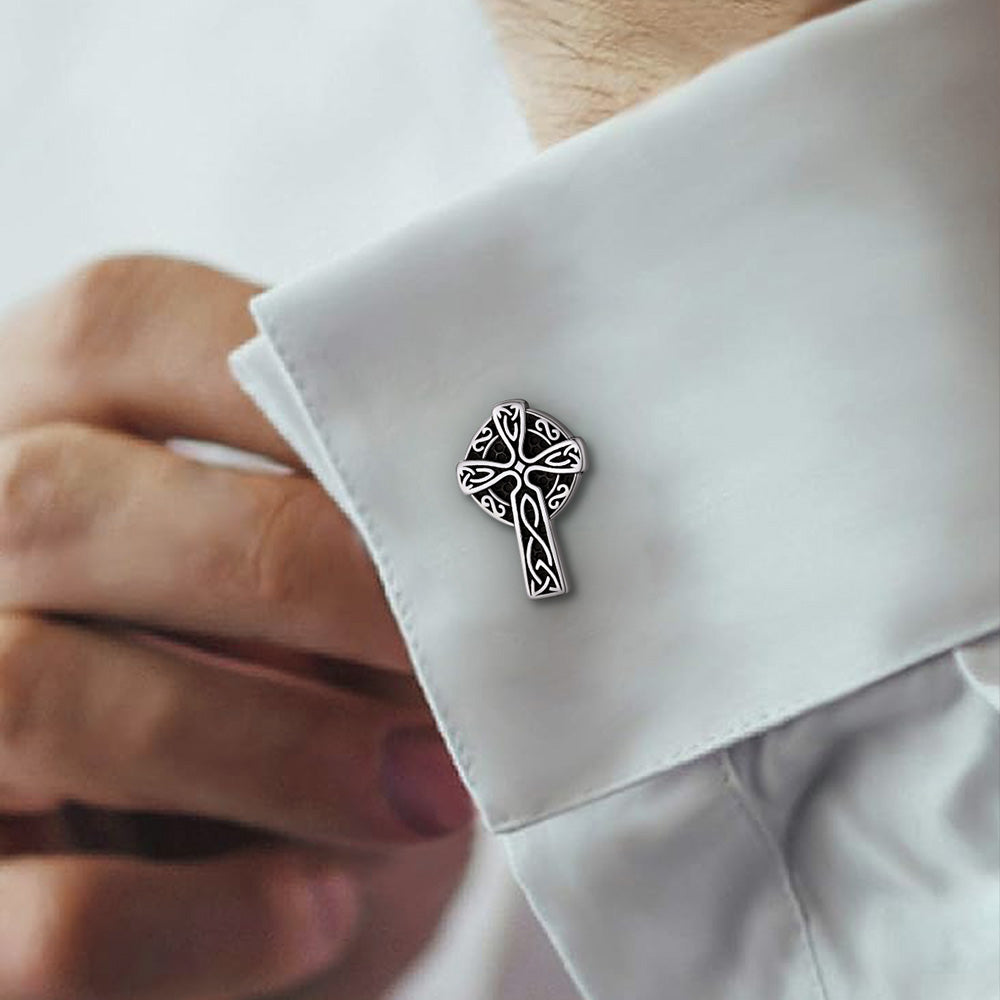 FaithHeart Irish Celtic Knot Cross Cufflinks