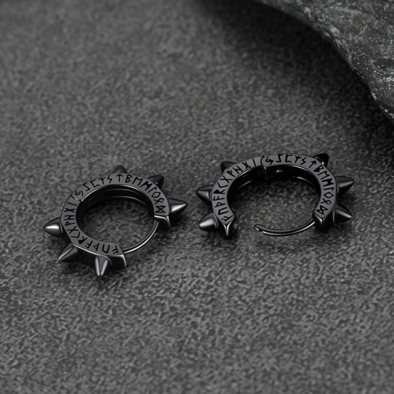 FaithHeart Runes Hoop Earrings