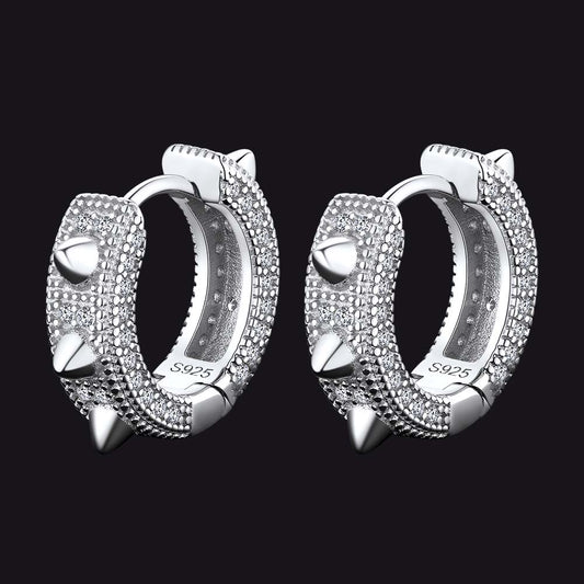 FaithHeart Rivet Huggie Hoop Earrings For Men/Womenimg