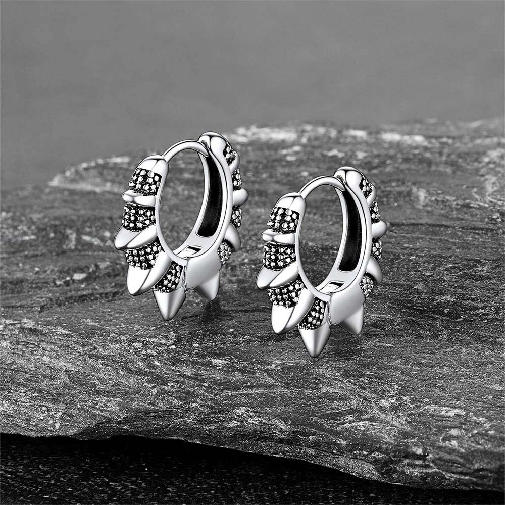 FaithHeart Rivet Huggie Hoop Earrings