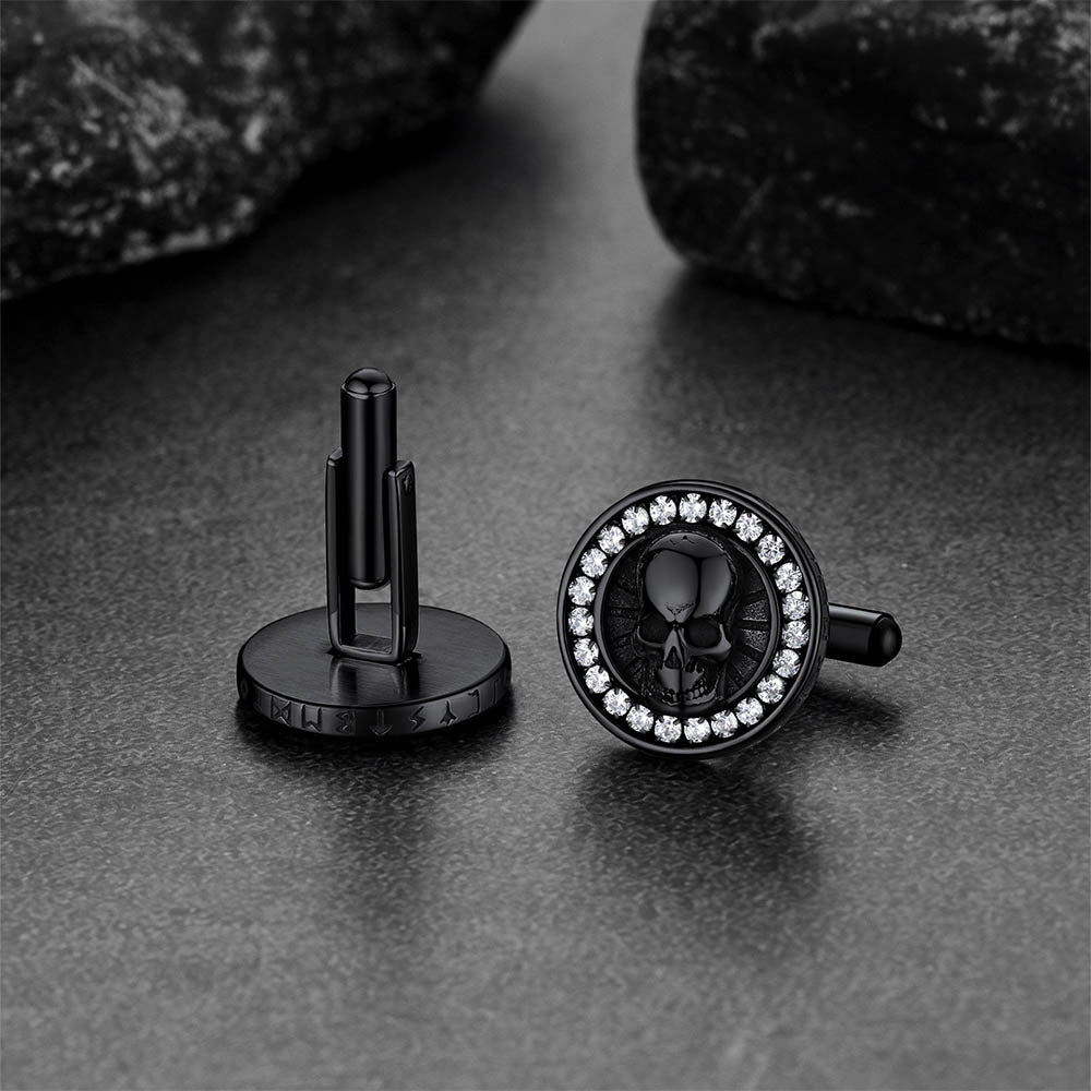 FaithHeart Runes Cufflinks With Cubic Zirconia
