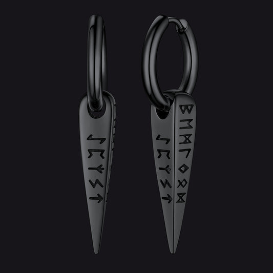 FaithHeart Runes Dangle Earrings For Menimg