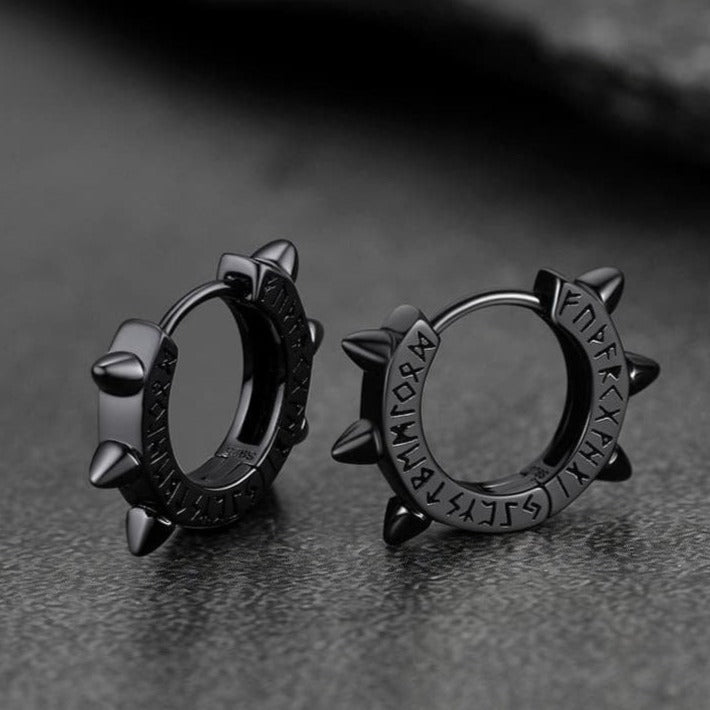 FaithHeart Runes Hoop Earrings