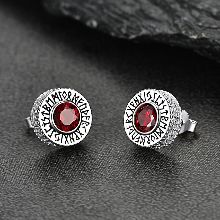 FaithHeart Runes Stud Earrings