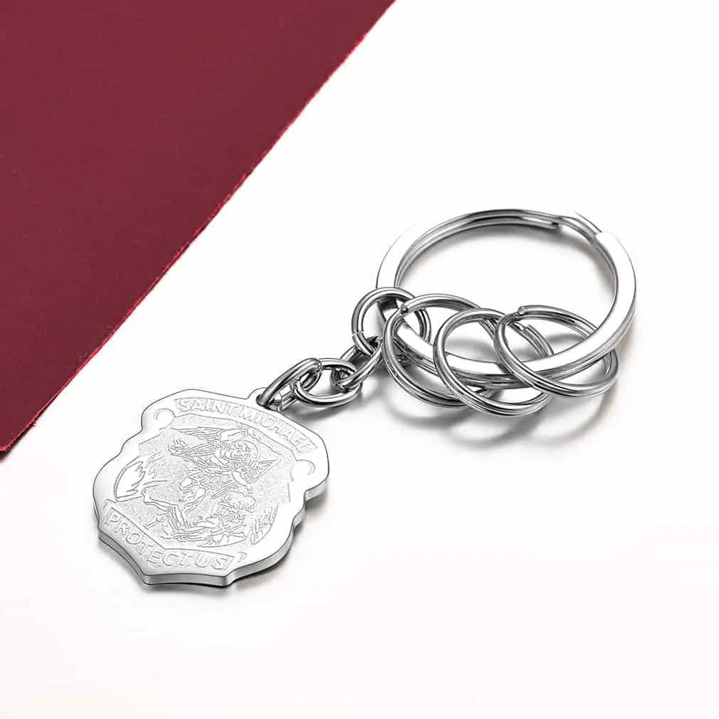 FaithHeart Saint Michael Key chain Catholic Religious Jewelry FaithHeart