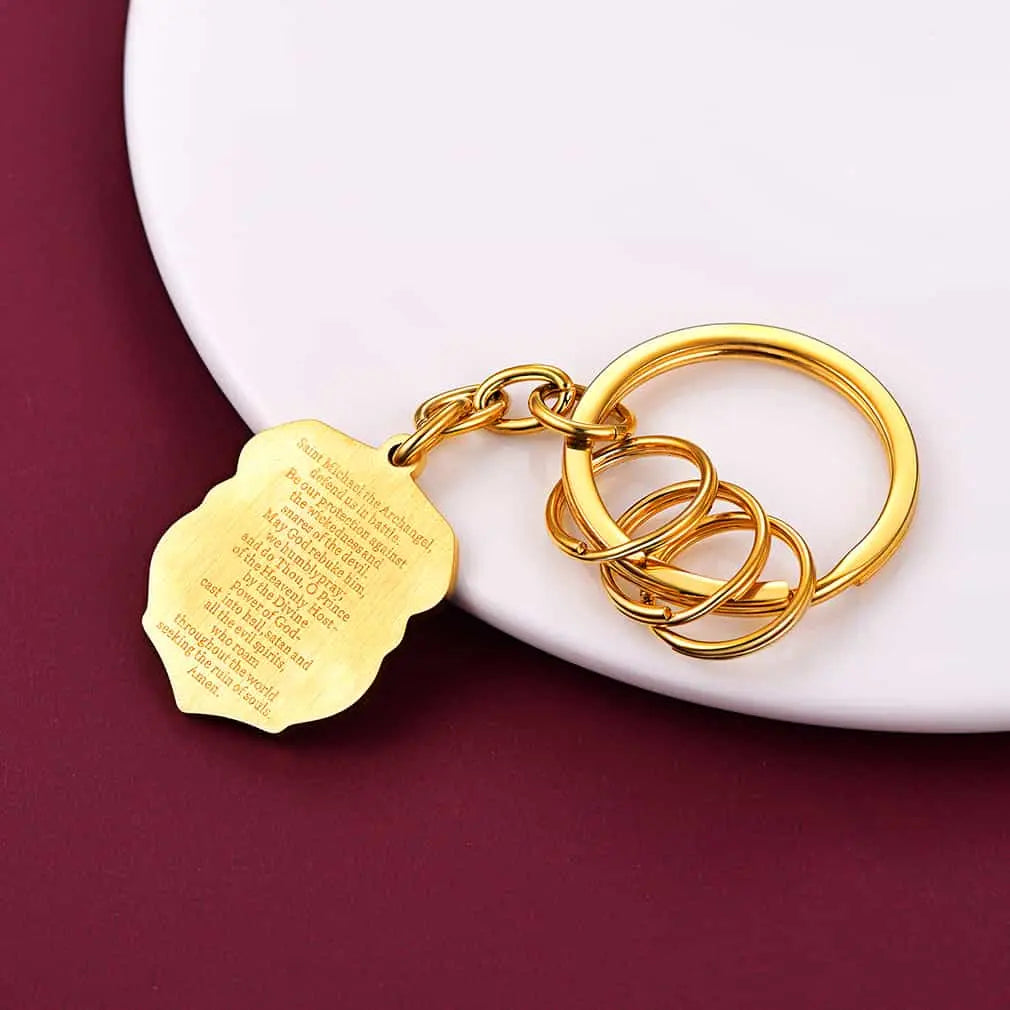 FaithHeart Saint Michael Key chain Catholic Religious Jewelry FaithHeart