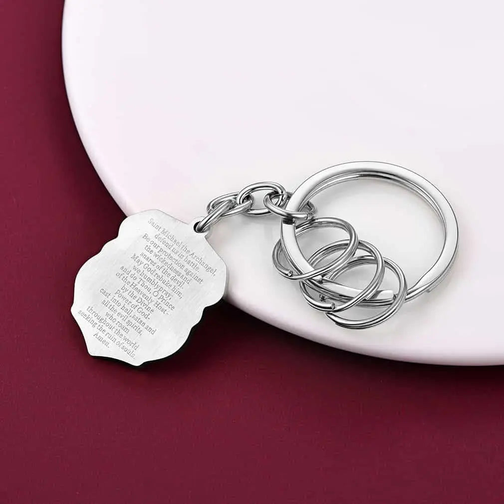 FaithHeart Saint Michael Key chain Catholic Religious Jewelry FaithHeart