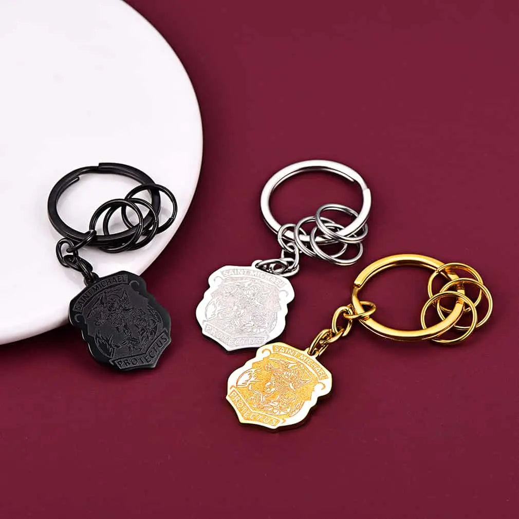 FaithHeart Saint Michael Key chain Catholic Religious Jewelry FaithHeart