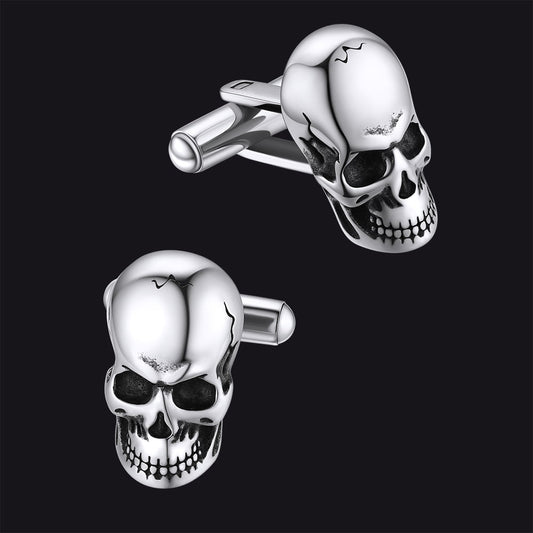 FaithHeart Skull Cufflinks 3D cuff For Menimg