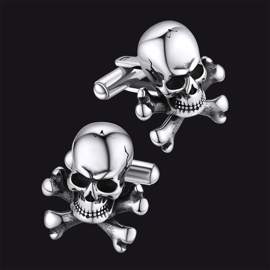 FaithHeart Skull Cufflinks 3D cuff For Men