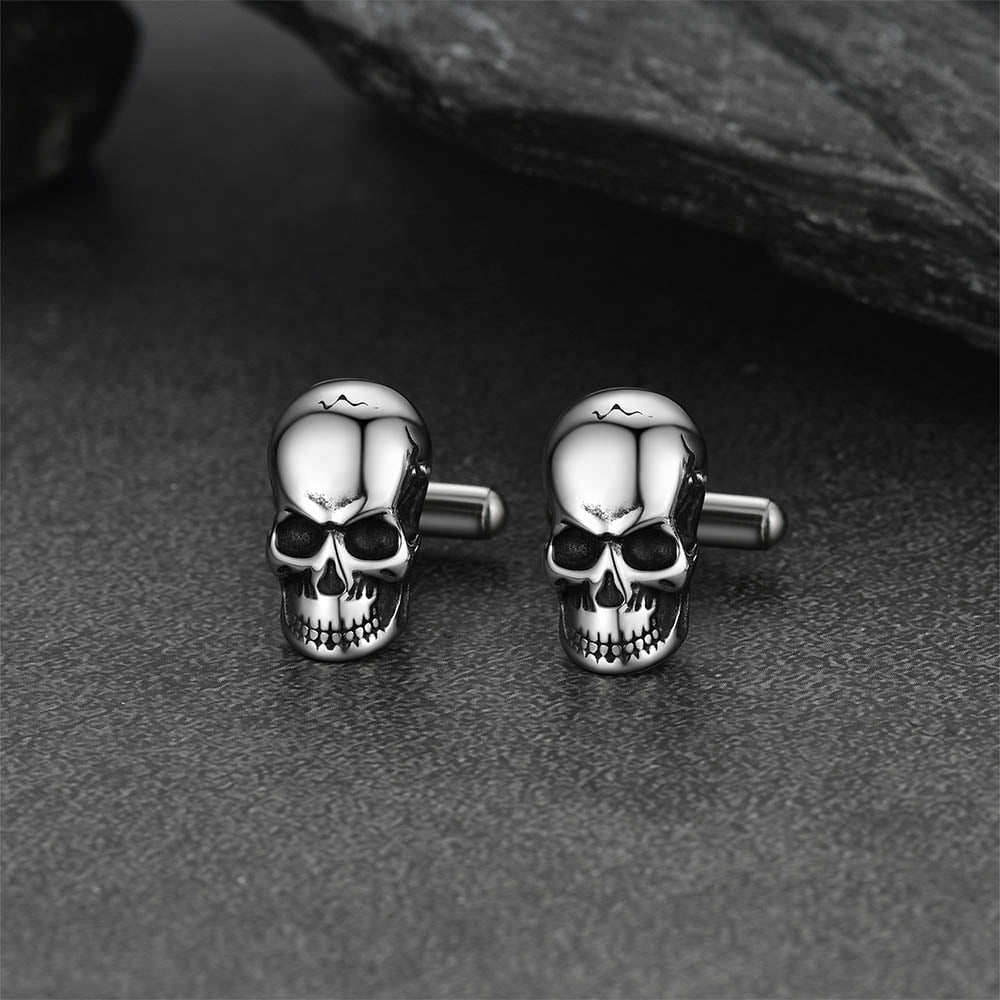 FaithHeart Skull Cufflinks For Men