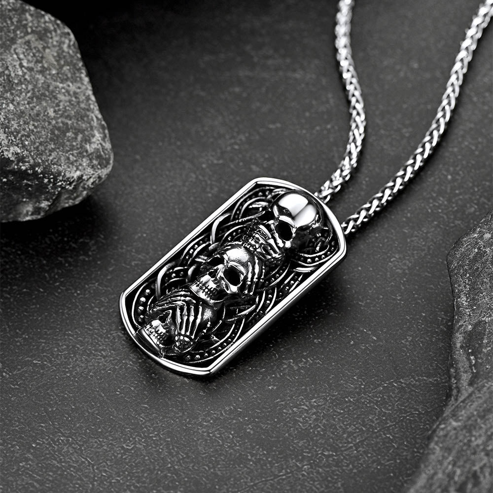 FaithHeart Skull Dog Tag